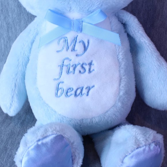 Kellytoy Toys Kelly Toy Teddy Bear My First Bear Blue Plush Rattles